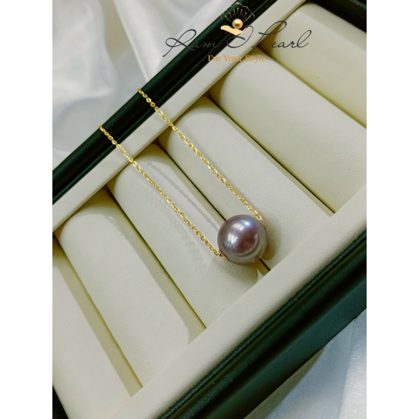 Dây chuyền vàng 18K xuyên Ngọc trai FWT 11 ly