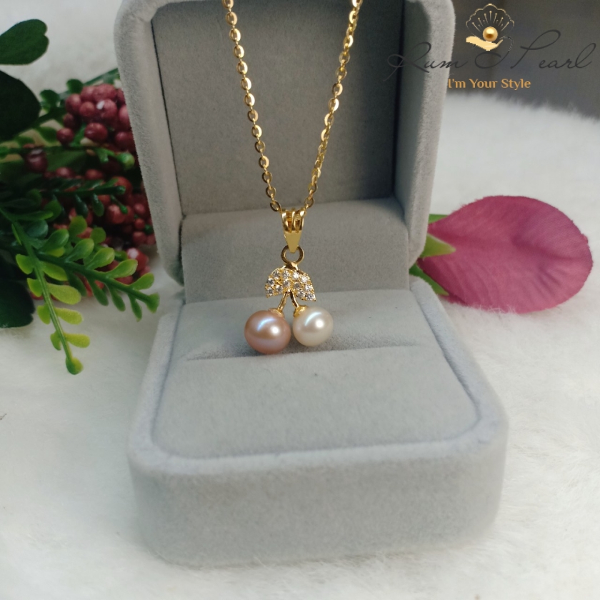 Dây chuyền ngọc trai mẫu Cherry mã DC01