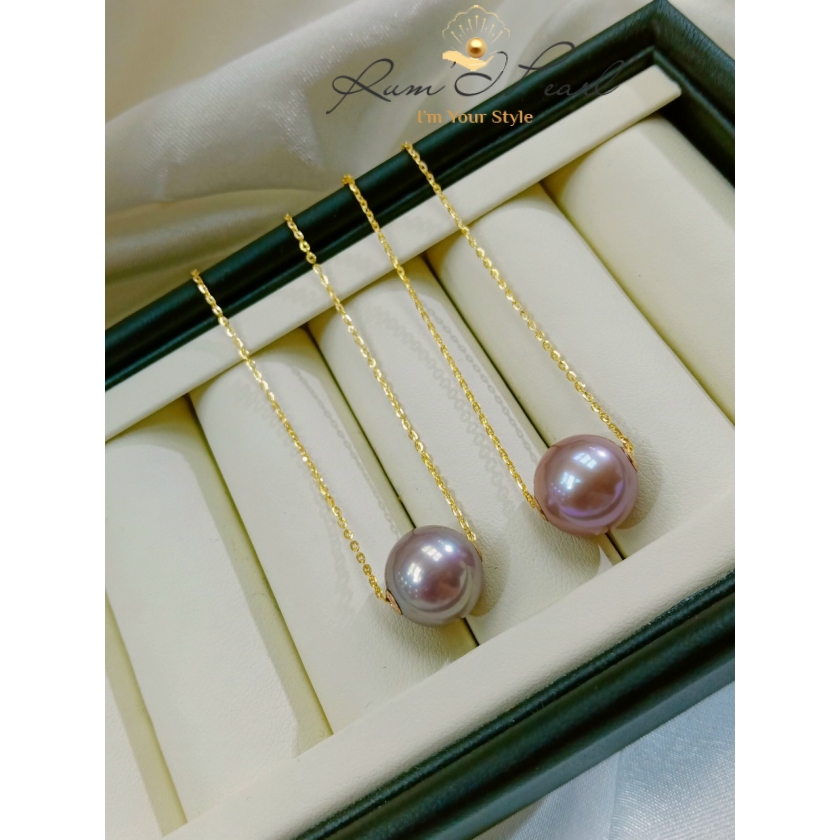 Dây chuyền vàng 18K xuyên Ngọc trai FWT 11 ly