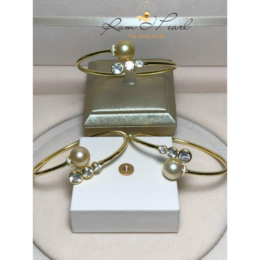 Vòng tay Ngọc trai biển phối vàng 18K cao cấp 