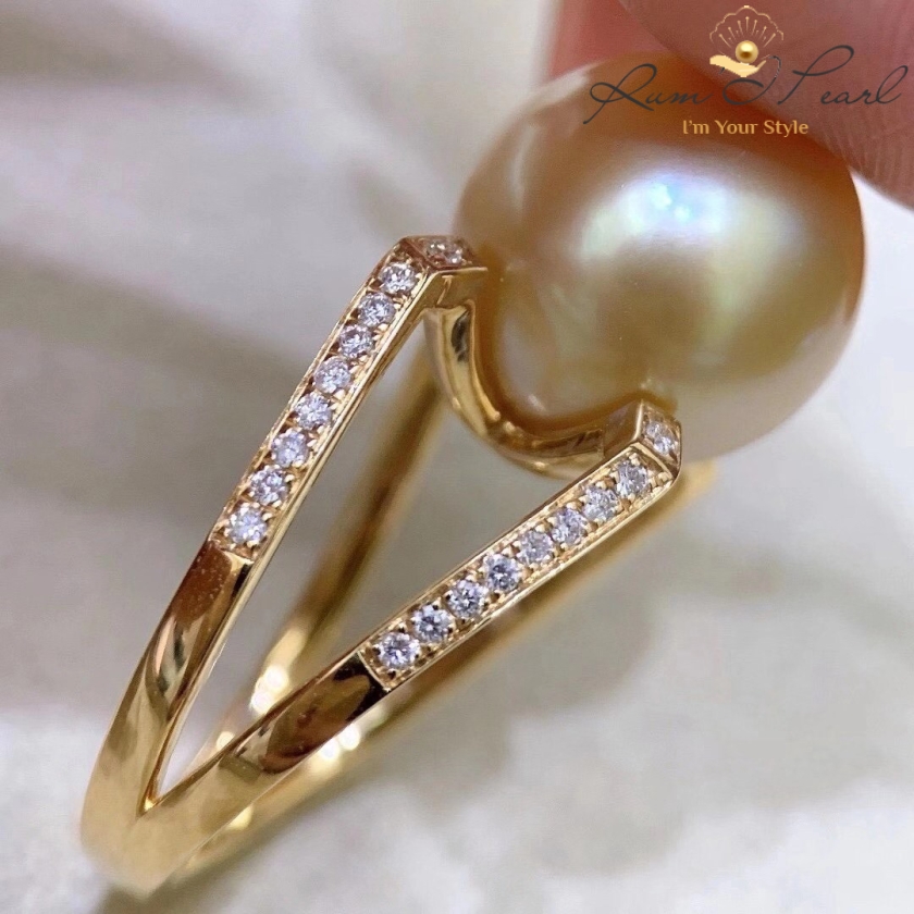 Nhẫn ngọc trai mẫu Dimond Mã NNT015