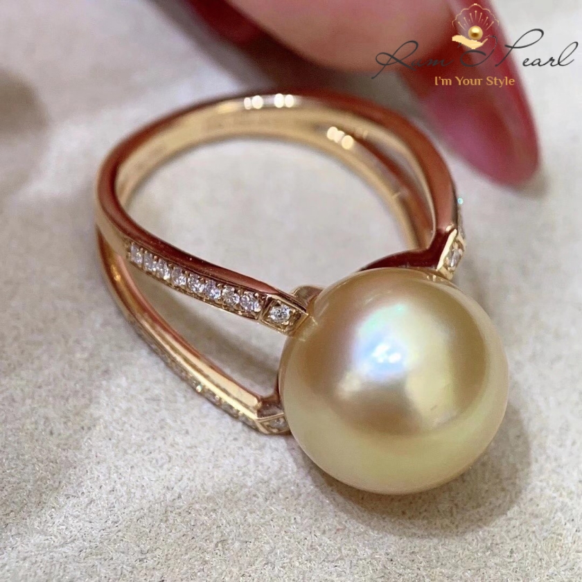 Nhẫn ngọc trai mẫu Dimond Mã NNT015