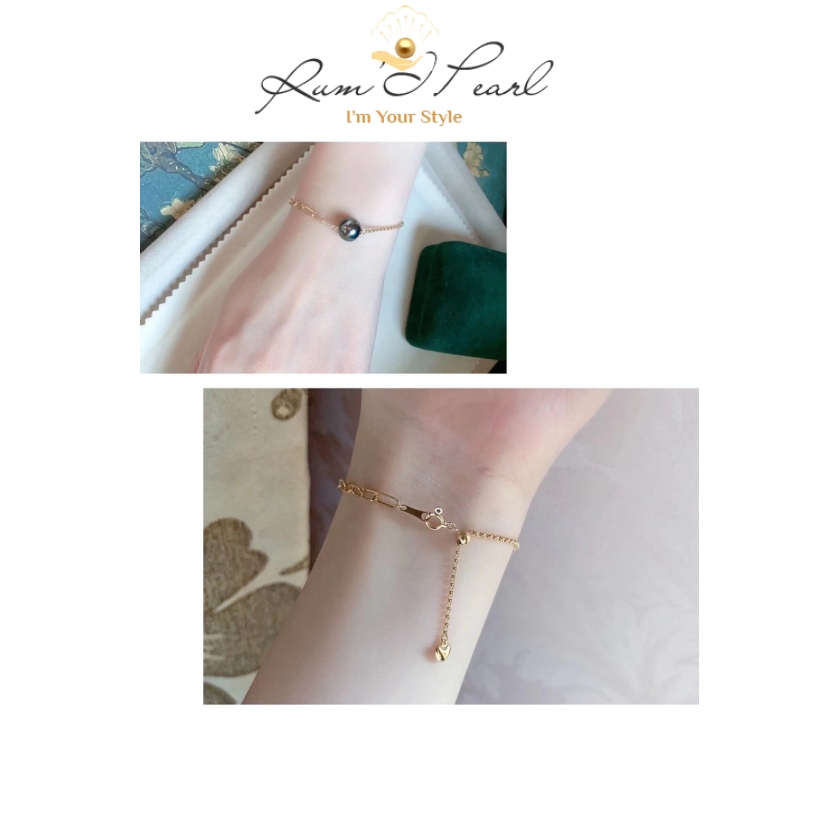 Lắc tay ngọc trai vàng 18K