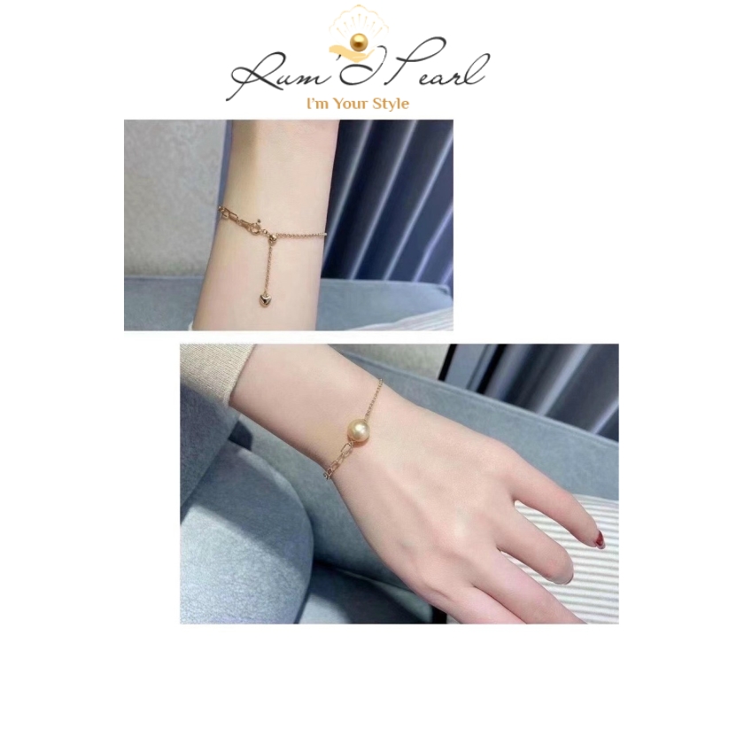 Lắc tay ngọc trai vàng 18K