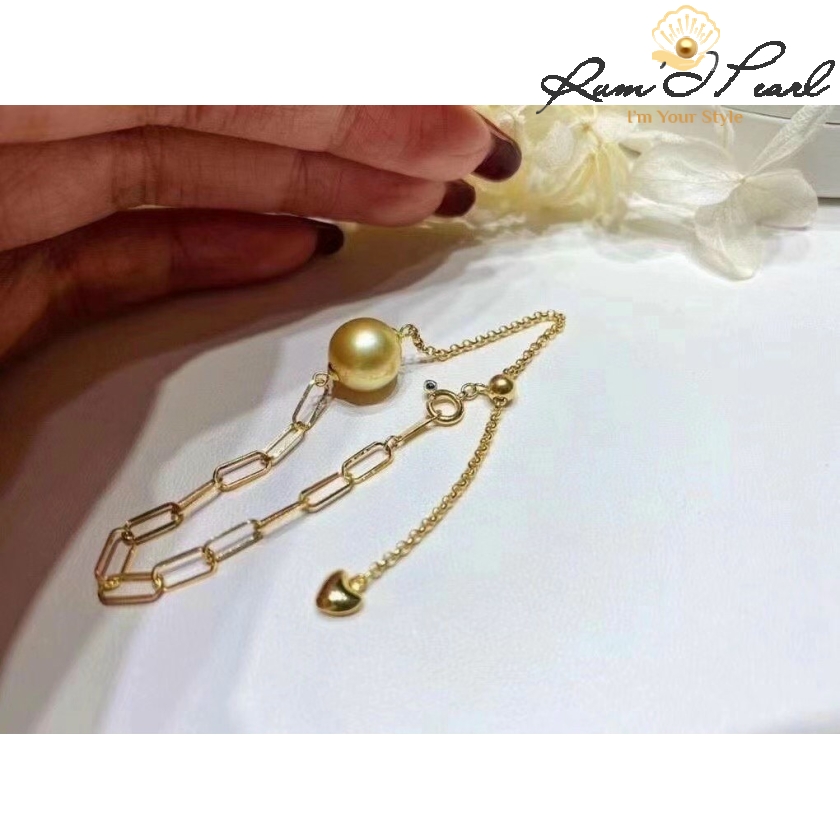 Lắc tay ngọc trai vàng 18K