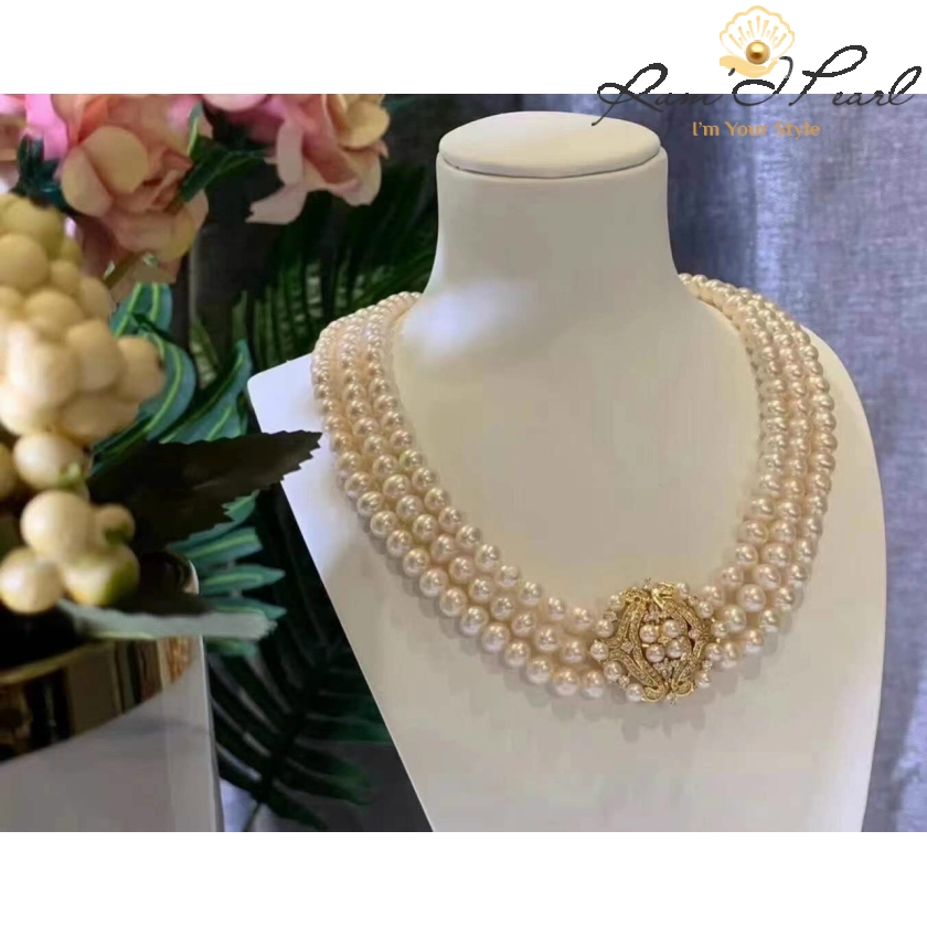 Chuỗi ngọc trai cao cấp 3 vòng