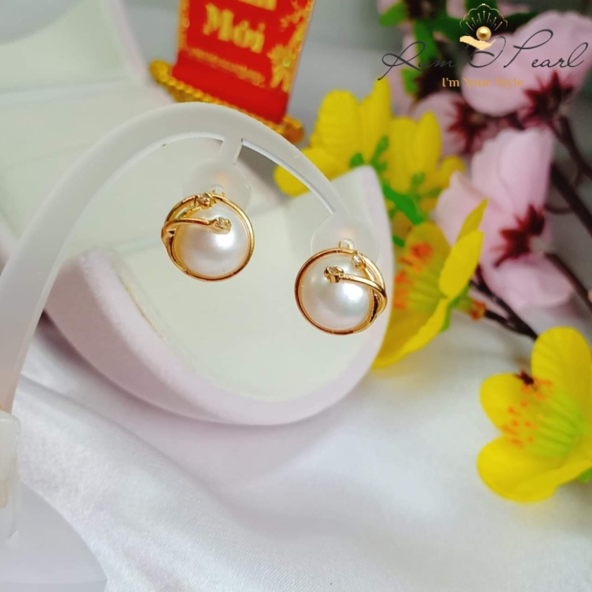 Bộ trang sức Ngọc Trai Mabe kết hợp Kim cương