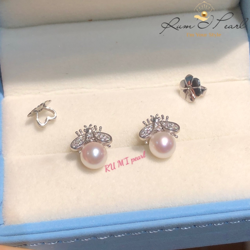 Set ngọc trai thiết kế mẫu con ong Dior