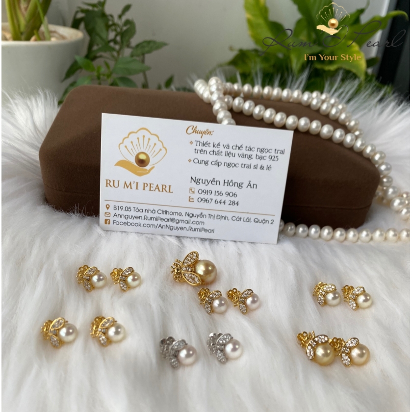 Set ngọc trai thiết kế mẫu con ong Dior