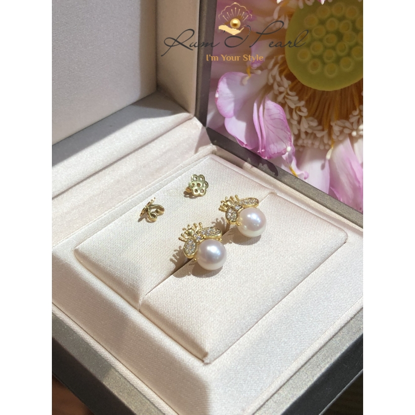 Set ngọc trai thiết kế mẫu con ong Dior